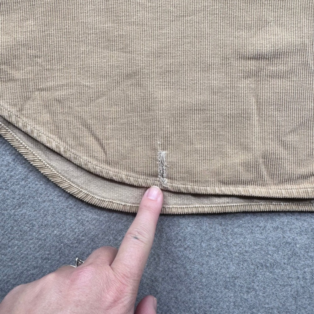 Vintage 70s Sears Corduroy Field Shirt Mens XL Khaki Tan Button Up Workwear FLAW - Picture 4 of 11